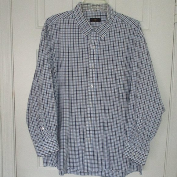 Club Room Mens Button Down Paisley Corduroy Shirt Blue Size Small main image 0